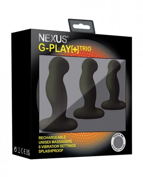 Anal Nexus Nexus G Play Trio Rechargeable Massagers Black