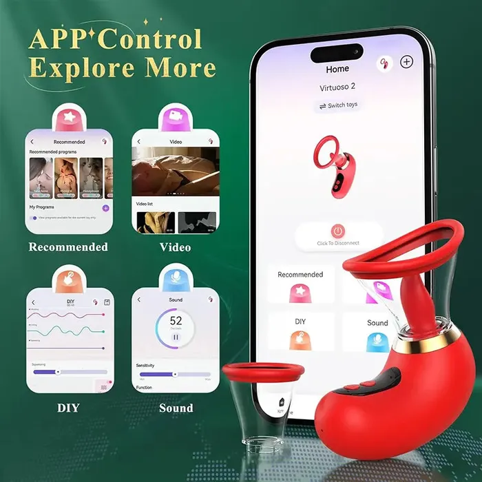 Couples OOTYEMO LushLick Wireless AppControlled Clitoral Nipple Stimulator
