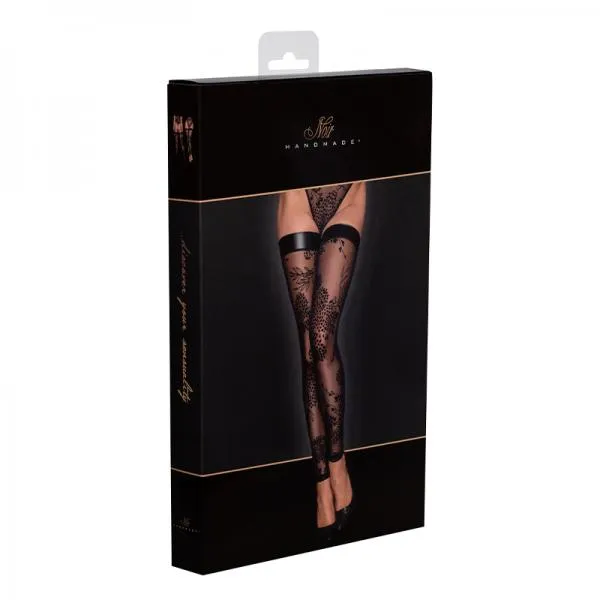 Noir Handmade Male Sex Toys Noir Handmade Tulle Stockings With Patterned Flock Embroidery 3xl