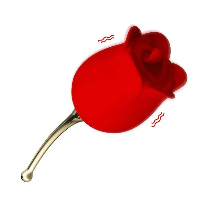 OOTYEMO Vibrators Silicone Rose Vibrator Toy with Tongue
