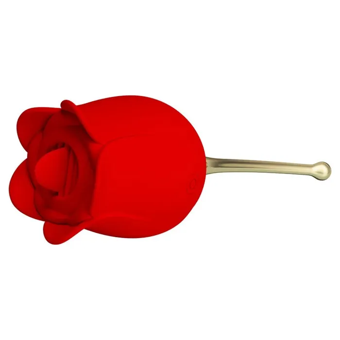 OOTYEMO Vibrators Silicone Rose Vibrator Toy with Tongue