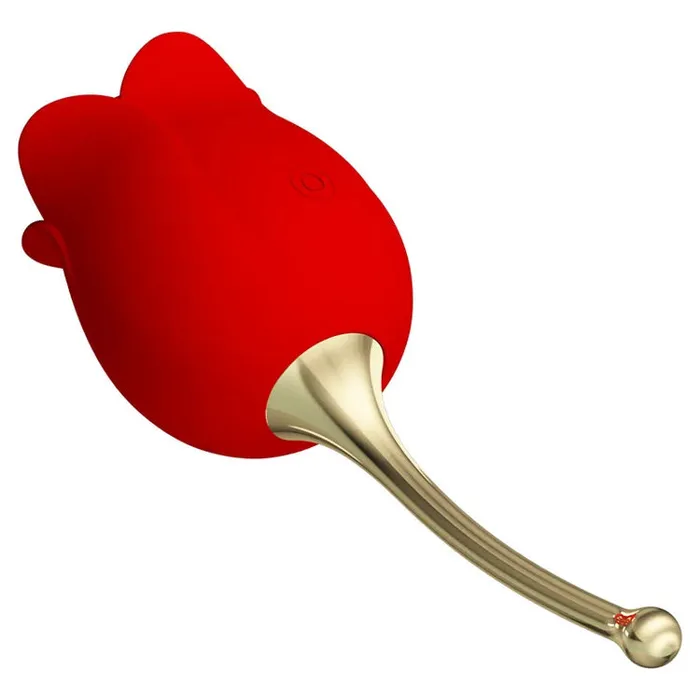 OOTYEMO Vibrators Silicone Rose Vibrator Toy with Tongue