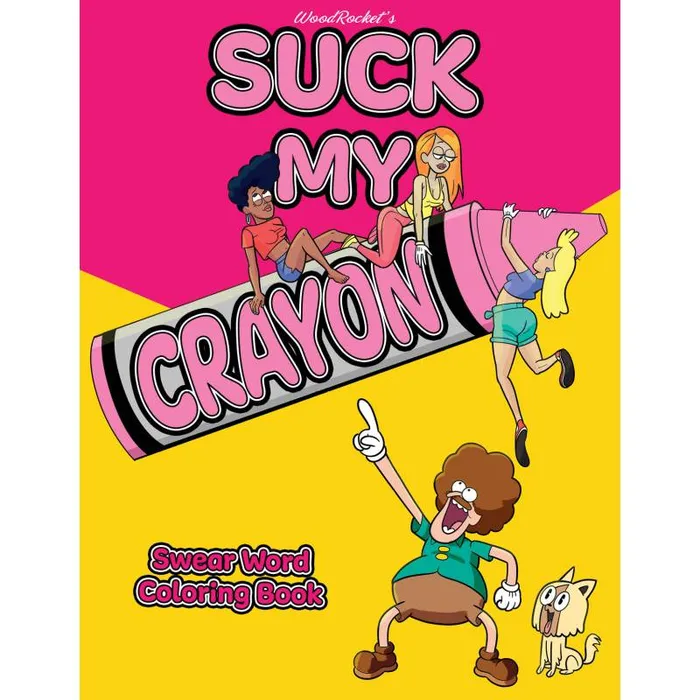 Suck My Crayon Colouring Book Wood Rocket Vibrators