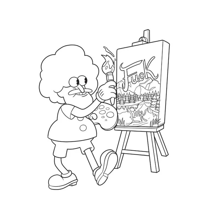 Suck My Crayon Colouring Book Wood Rocket Vibrators