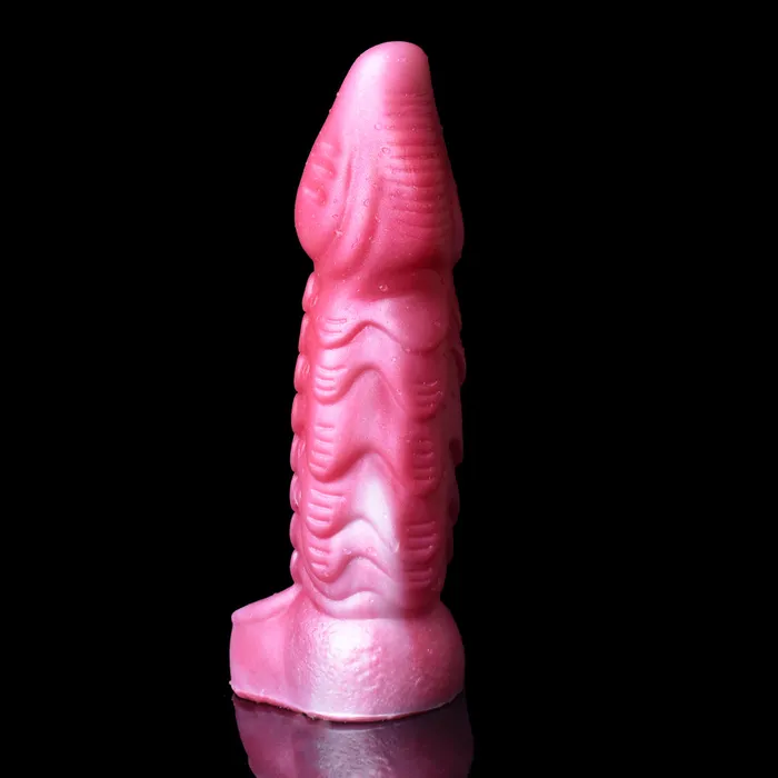 FAAK Male Sex Toys FAAK Red Dragon Fantasy Monster Silicone Penis Sleeve Cock Extender 304
