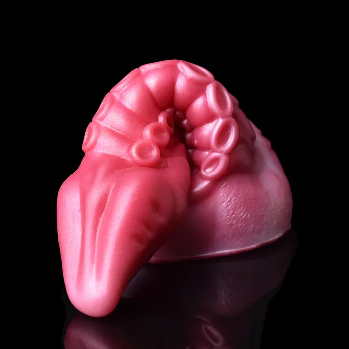 FAAK Male Sex Toys FAAK Red Dragon Fantasy Monster Silicone Penis Sleeve Cock Extender 304