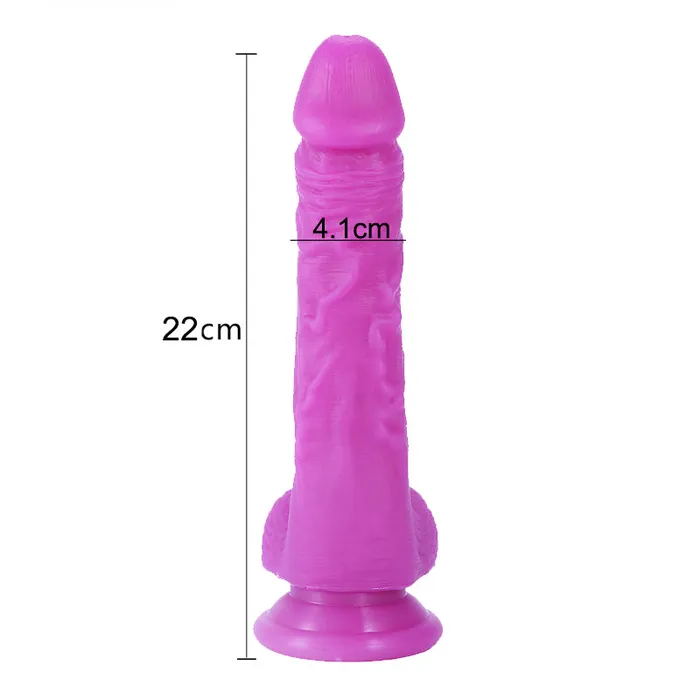 Female Sex Toys DY DY 22cm Silicone Super Realistic Dildo Purple