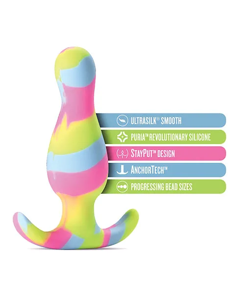 Anal Blush Novelties Blush Avant Kaleido Silicone Plug Lime