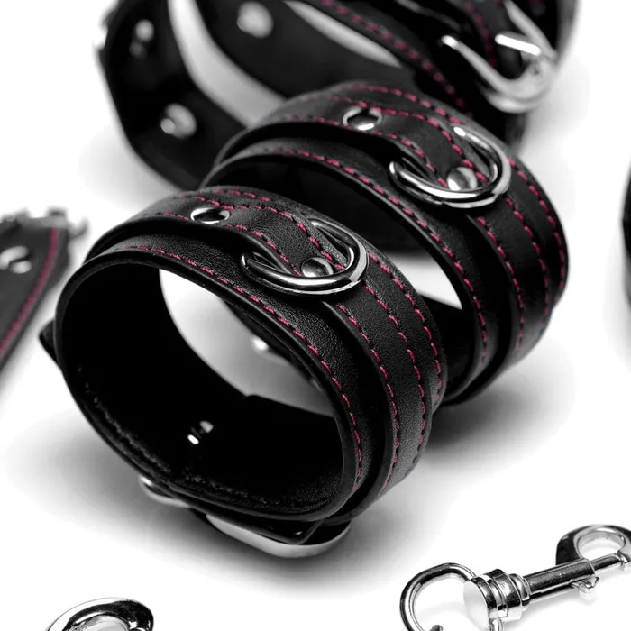 Couples Master Series Kinky Clutch Black Bondage Set with Carrying Case XR Brands