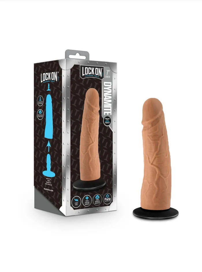 Female Sex Toys Blush Love Lock On Dynamite 7 Inch Dildo with Suction Cup Adapter Mocha Female Sex Toys Blush Love Lock On Dynamite 7 Inch Dildo with Suction Cup Adapter Mocha