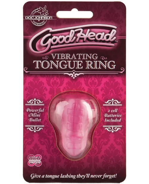 Male Sex Toys Doc Johnson Good Head Vibrating Tongue Ring Pink