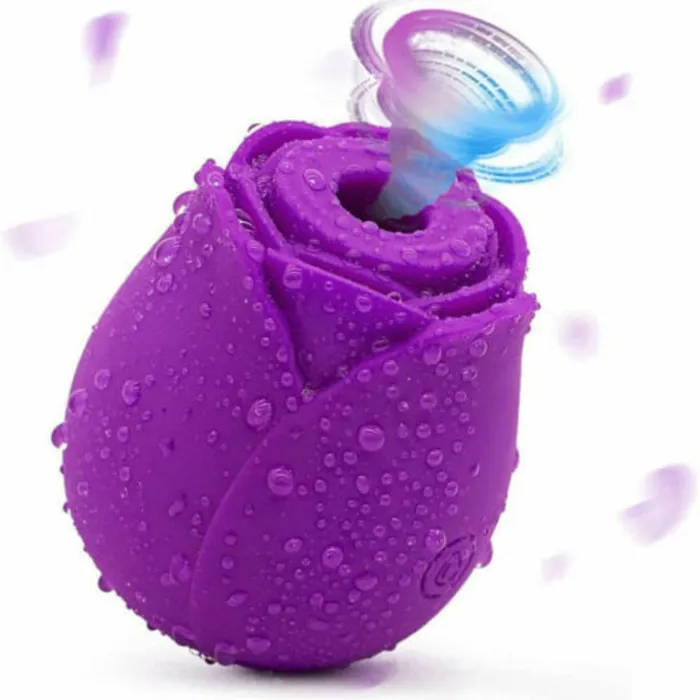 Spanksy Vibrators Rose Clit Suction Sucker Vibrator 10 Mode Sex Toy Purple Waterproof Rechargeable