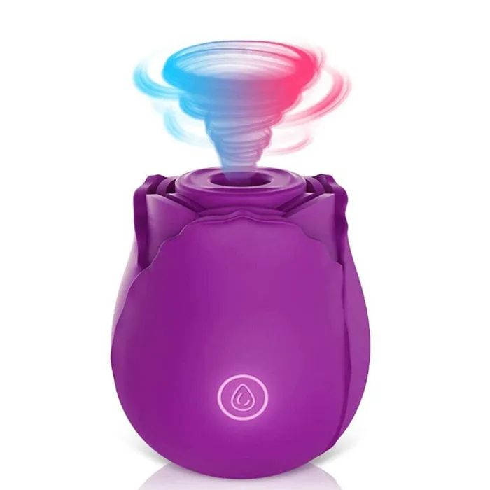 Spanksy Vibrators Rose Clit Suction Sucker Vibrator 10 Mode Sex Toy Purple Waterproof Rechargeable