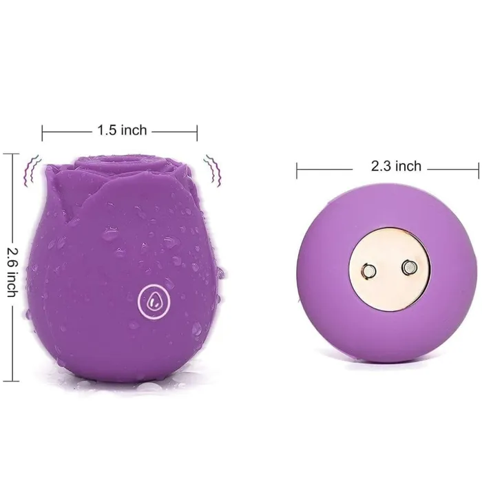 Spanksy Vibrators Rose Clit Suction Sucker Vibrator 10 Mode Sex Toy Purple Waterproof Rechargeable