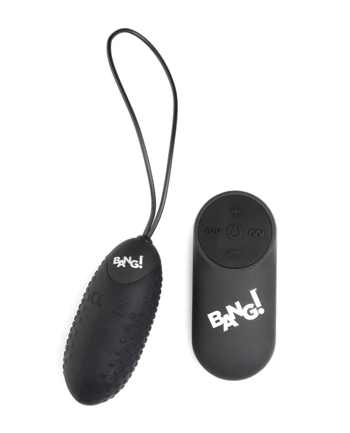Xr LLC Anal Bang 28X Nubbed Silicone Egg wRemote Control Black Xr LLC Anal Bang 28X Nubbed Silicone Egg wRemote Control Black