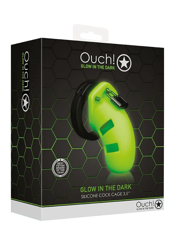 Male Sex Toys Shots America Model 20 Cock Cage 35 Glow In The Dark