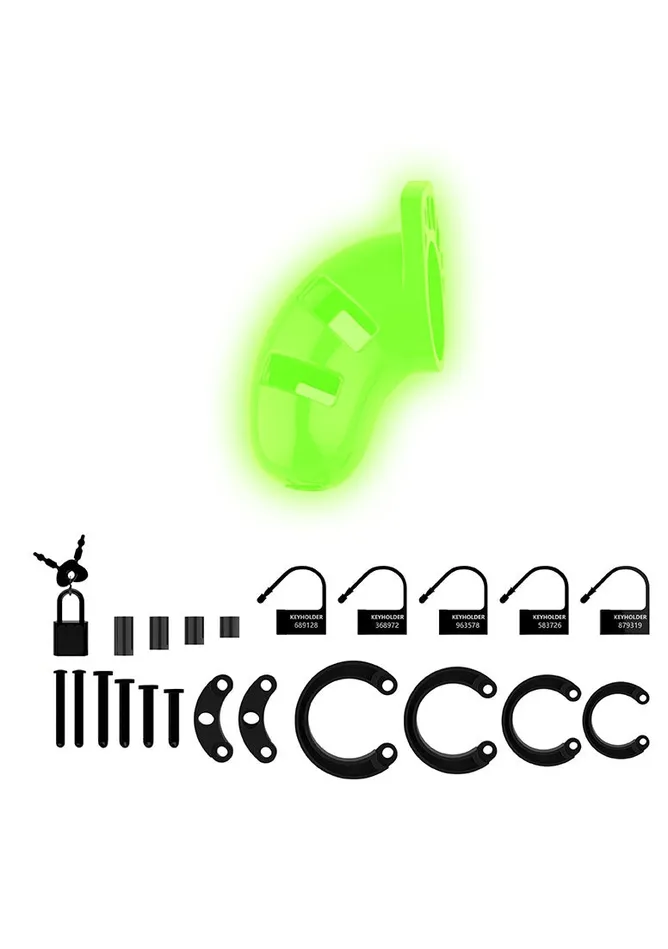 Male Sex Toys Shots America Model 20 Cock Cage 35 Glow In The Dark