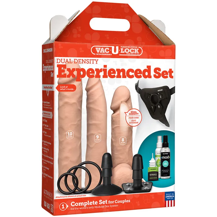 Nalpac Dildos VacULock Dual Density Experienced Set Vanilla