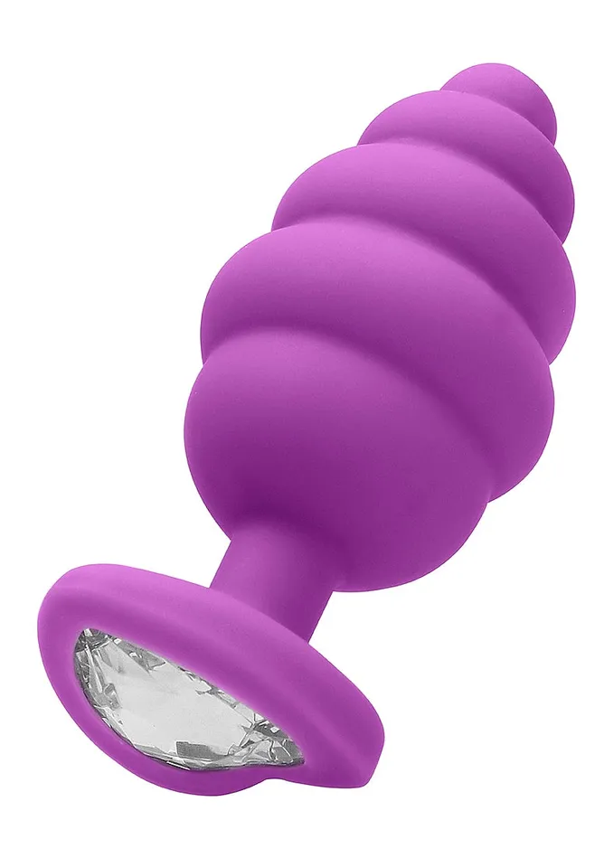 Ouch OUCH Extra Large Ribbed Diamond Heart Plug Anal