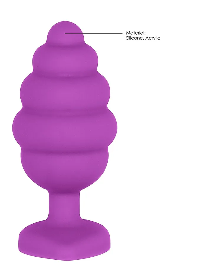 Ouch OUCH Extra Large Ribbed Diamond Heart Plug Anal