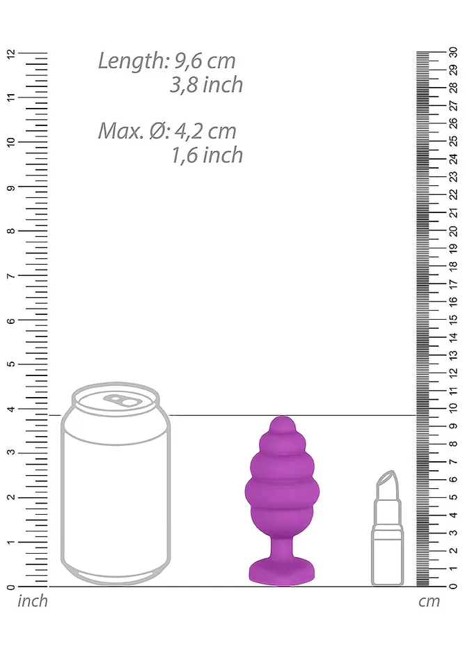 Ouch OUCH Extra Large Ribbed Diamond Heart Plug Anal