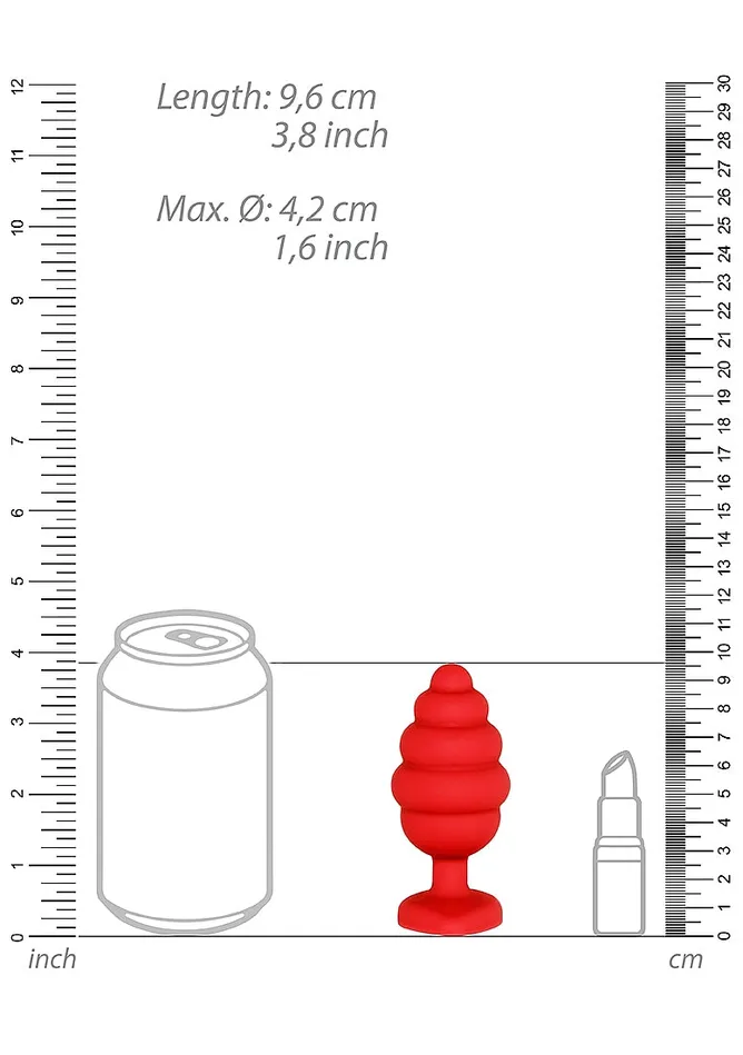 Ouch OUCH Extra Large Ribbed Diamond Heart Plug Anal