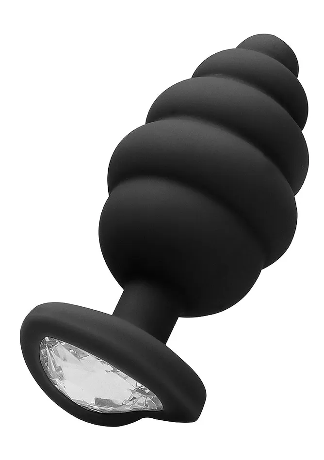 Ouch OUCH Extra Large Ribbed Diamond Heart Plug Anal