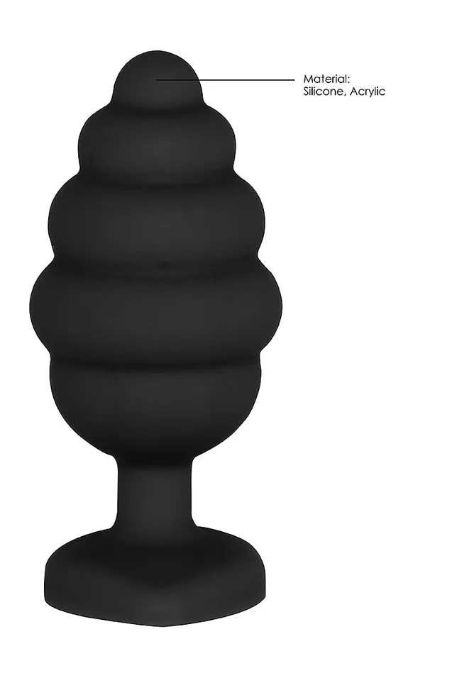 Ouch OUCH Extra Large Ribbed Diamond Heart Plug Anal