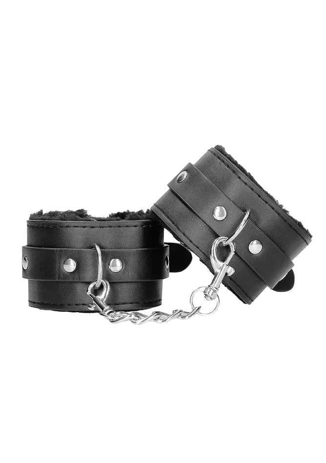 Plush Bonded Leather Hand Cuffs With Adjustable Straps Shots America Restraints Plush Bonded Leather Hand Cuffs With Adjustable Straps Shots America Restraints