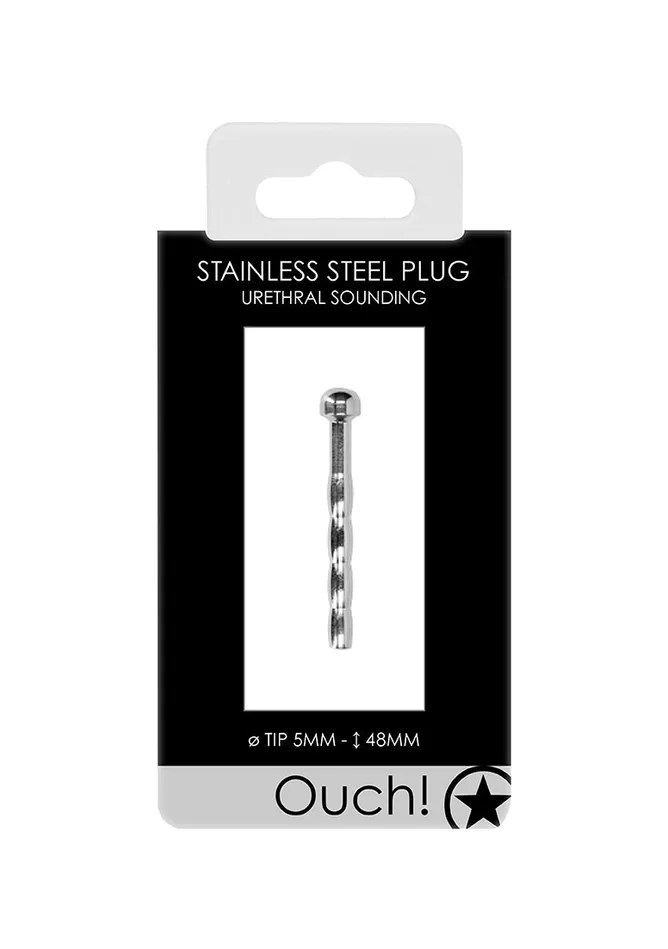 Shots America Male Sex Toys Urethral Sounding Metal Plug 5mm