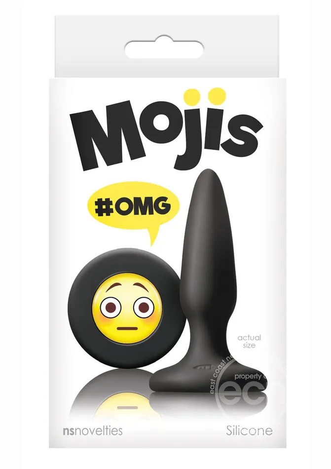 Anal NS Novelties Mojis OMG Silicone Anal Plug Black 34 Inch