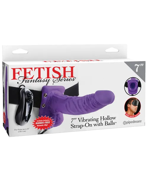 Female Sex Toys Fetish Fantasy Series 7 Vibrating Hollow Strap On wBalls Purple Pipedream Products Female Sex Toys Fetish Fantasy Series 7 Vibrating Hollow Strap On wBalls Purple Pipedream Products