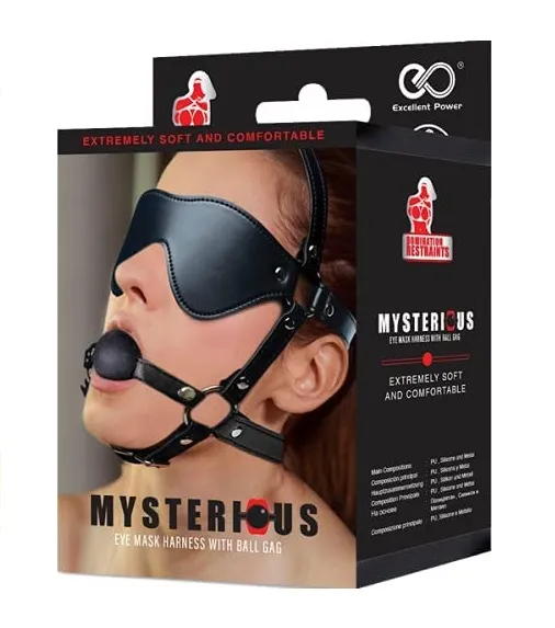 AAPD DOMINATION RESTRAINTS MYSERIOUS EYE MASK HARNESS WITH SILICONE BALL GAG Female Sex Toys AAPD DOMINATION RESTRAINTS MYSERIOUS EYE MASK HARNESS WITH SILICONE BALL GAG Female Sex Toys