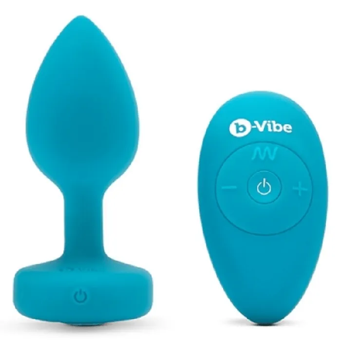 bVibe Anal VIBRATING JEWEL PLUG SM TEAL