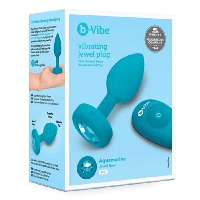 bVibe Anal VIBRATING JEWEL PLUG SM TEAL