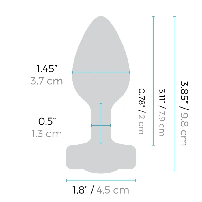 bVibe Anal VIBRATING JEWEL PLUG SM TEAL