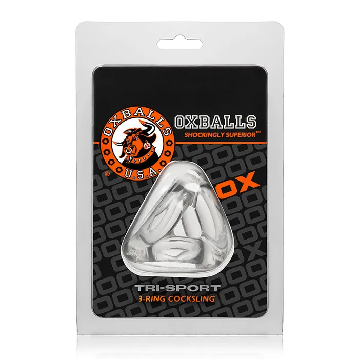 Blue Ox Designs Oxballs Anal OxBalls TriSport Cocksling Clear