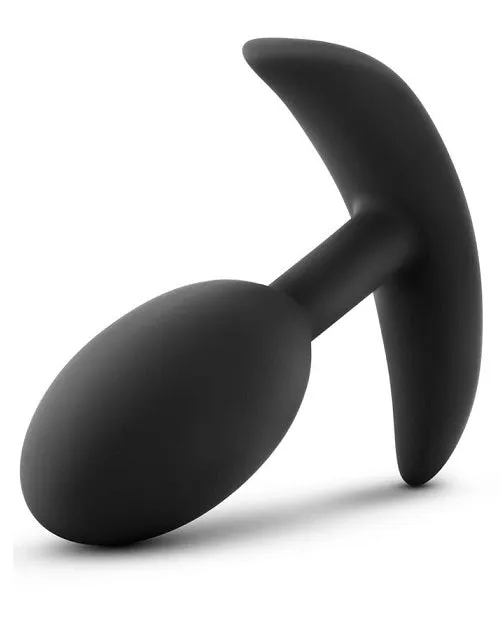 Blush Novelties Male Sex Toys Anal Adventures Platinum Silicone Vibra Slim Butt Plug SmallMedium