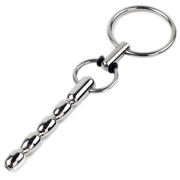 CHASTITY CAGE CO Male Sex Toys Beaded DualRing Hollow Urethral Sound