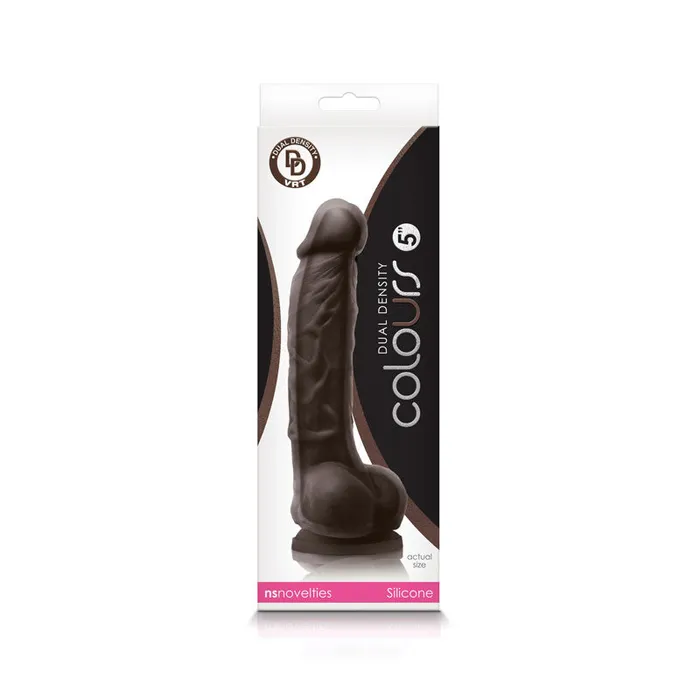 Colours Dual Density 5In Dildo Drk Brown New Sensations Novelties Inc Dildos Colours Dual Density 5In Dildo Drk Brown New Sensations Novelties Inc Dildos