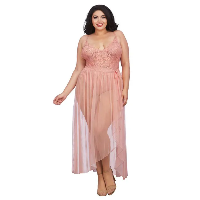 Dg Teddy Maxi Skirt W GStrng Rose 2X Dreamgirl International Vibrators