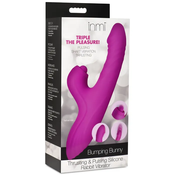 Female Sex Toys Inmi Bumping Bunny Thrusting Pulsing Silicone Rabbit Vibrator