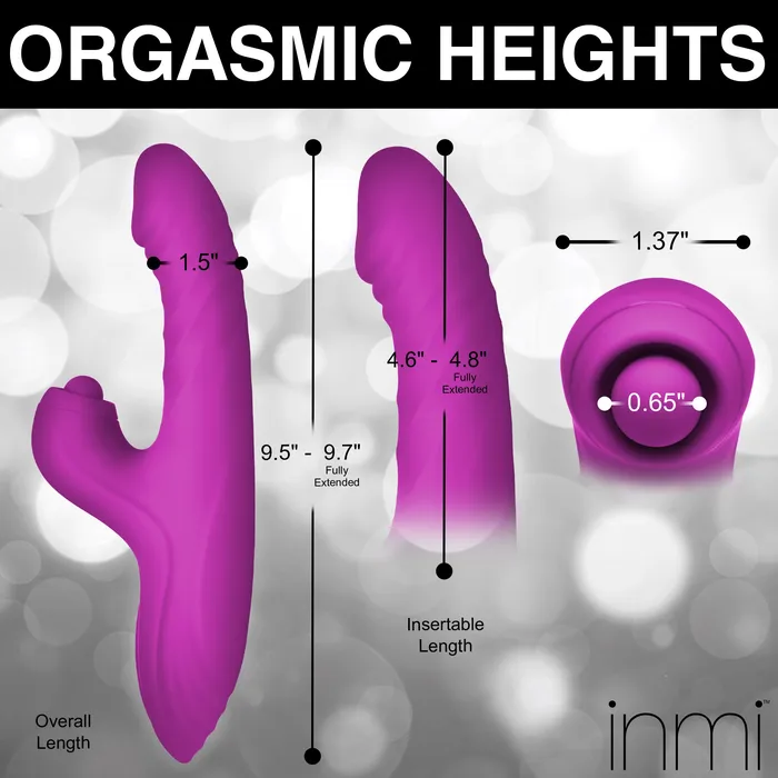Female Sex Toys Inmi Bumping Bunny Thrusting Pulsing Silicone Rabbit Vibrator