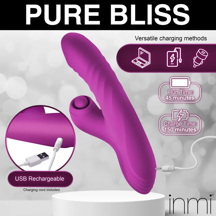 Female Sex Toys Inmi Bumping Bunny Thrusting Pulsing Silicone Rabbit Vibrator