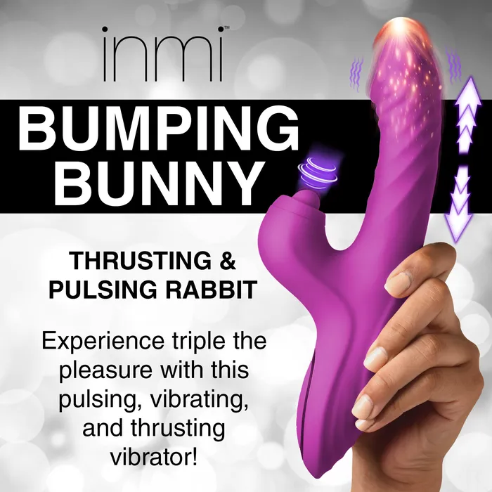 Female Sex Toys Inmi Bumping Bunny Thrusting Pulsing Silicone Rabbit Vibrator