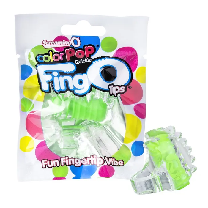 Female Sex Toys Screaming O Screaming O Colorpop Fingo Tip Vibrator Green