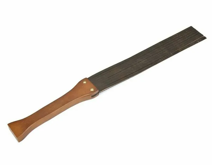 House of Dasein Restraints Floggers Genuine Leather Spanking Flogger Bdsm Strip Paddle Wooden Handle