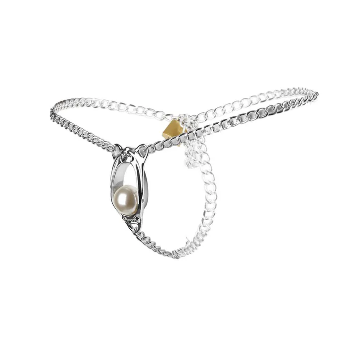 Male Sex Toys CHASTITY CAGE CO Steel Pearl Chastity Underwear