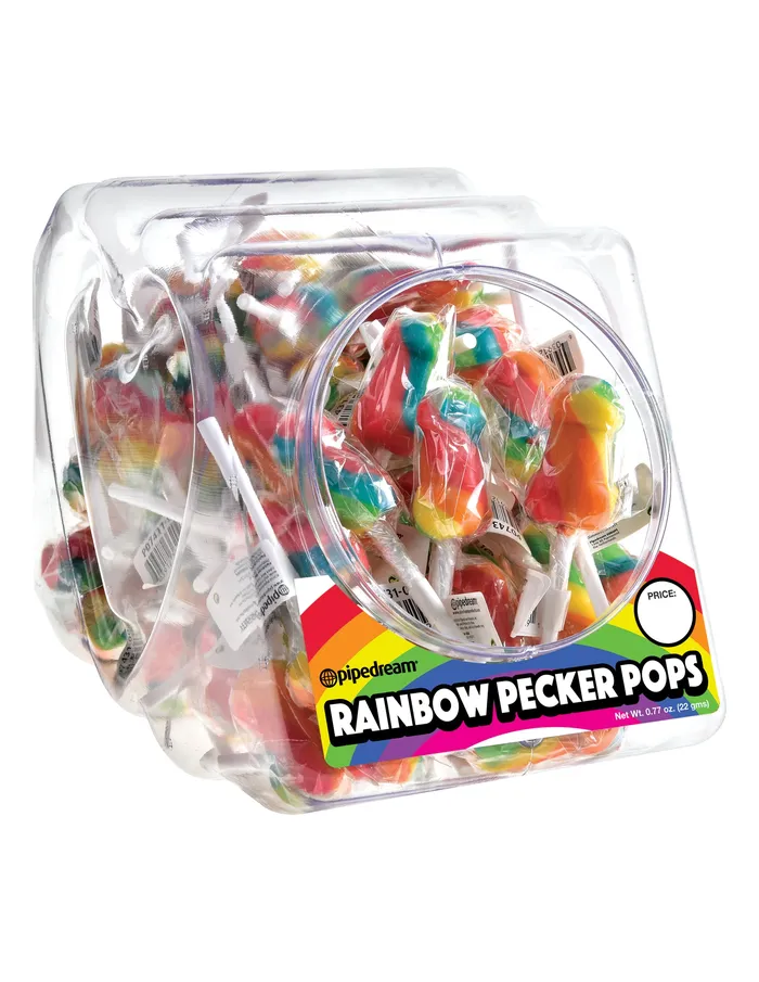 Rainbow Pecker Pops 72 Count Fishbowl Pipedream Anal