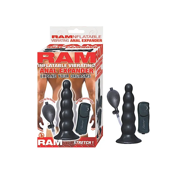 Ram Inflatable Vibrating Anal Exp Blk Nasstoys Male Sex Toys